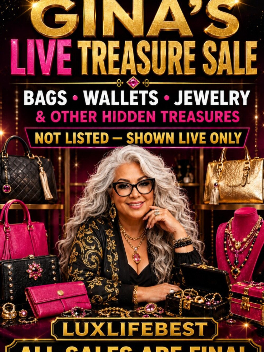 💋LIVE FLYER Join Me Tues Weds Thurs 845am Est ALWAYS BAGS AND BLING - Picture 3 of 3